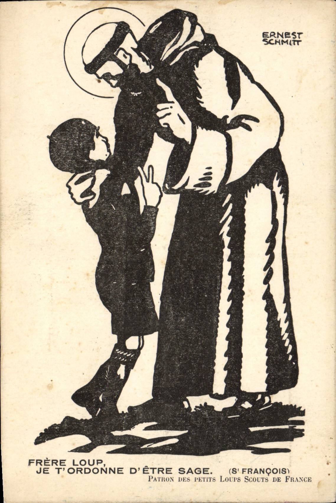 CPA Frere Loup je t'ordonne d'etre sage St Francois CPA Scout Jamboree Ernest Schmitt