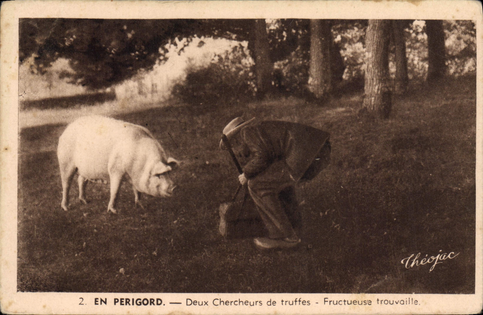 In Périgord — Zwei Trüffelsucher — Fructueuse trouvaille — Théojac