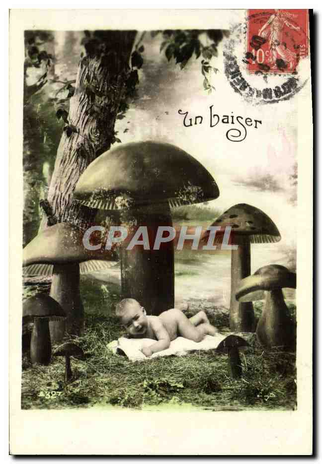 CPA Champignon Champignons Enfants Bebes