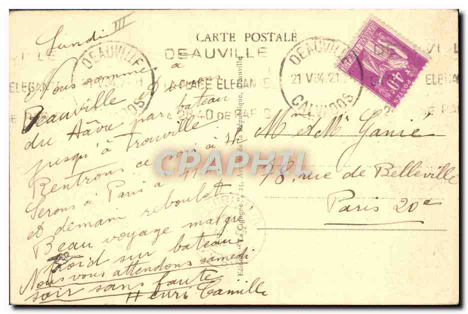 Deauville, la Plage Fleurie - L'Hippodrome - Les Tribunes — Reverso