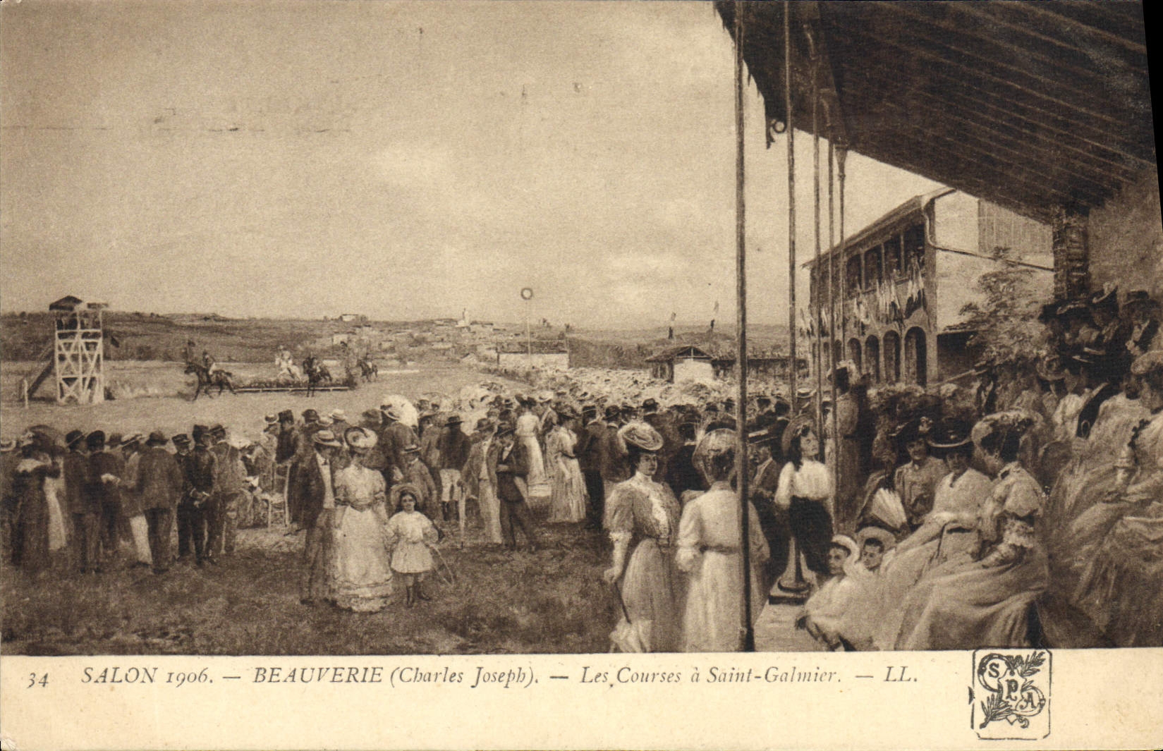Les Courses à Saint-Galmier — Salon 1906 — Beauverie (Charles Joseph) — LL.