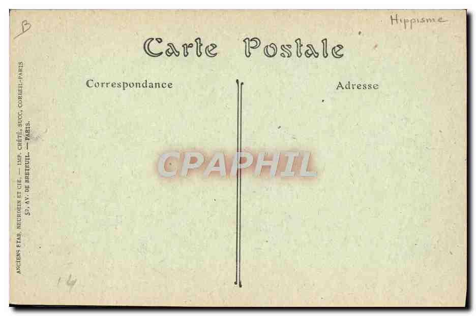 CPA Cheval Equitation Hippisme Deauville Les tribunes du champ de courses  — Verso