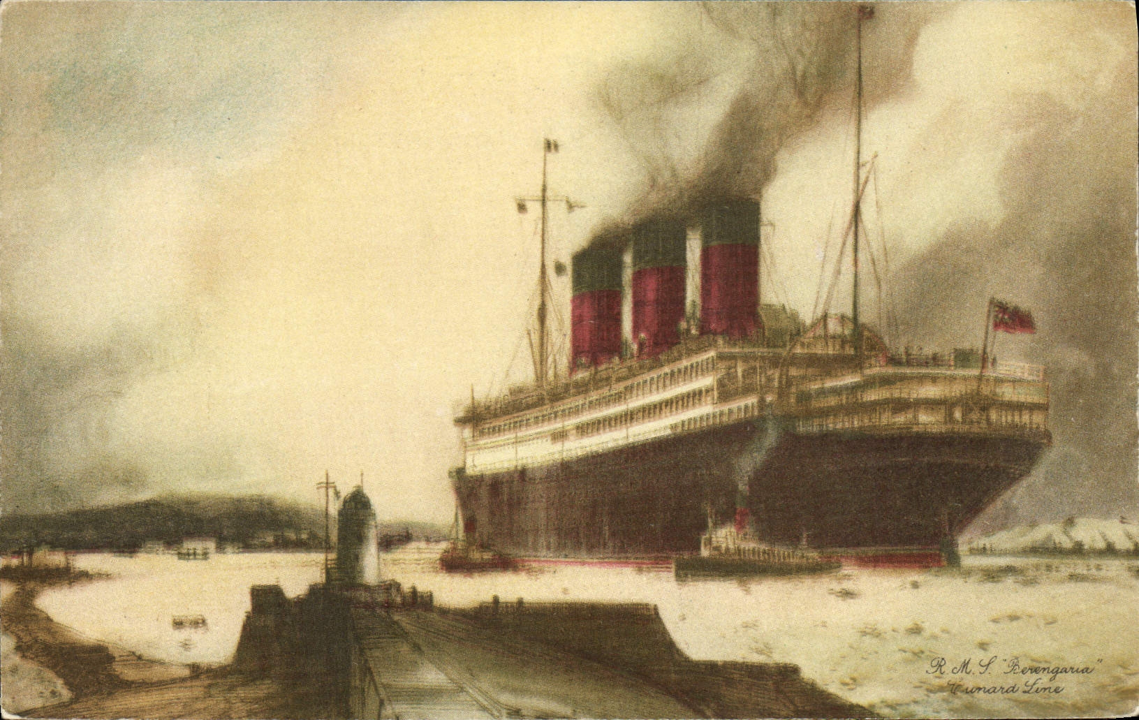 R.M.S. Berengaria — Cunard Line — imprimé en Angleterre