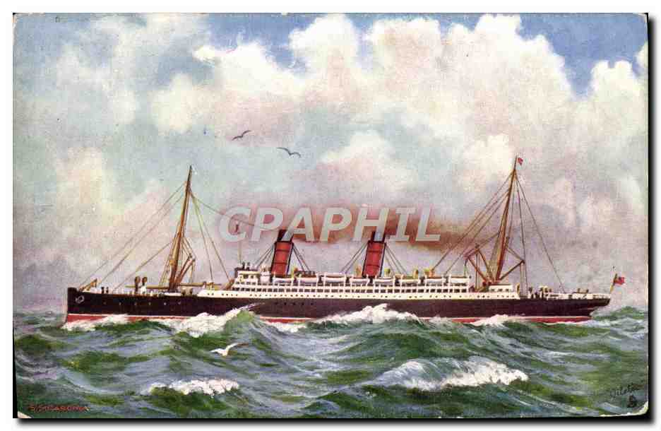 CPA Bateau Paquebot SS Caronia 