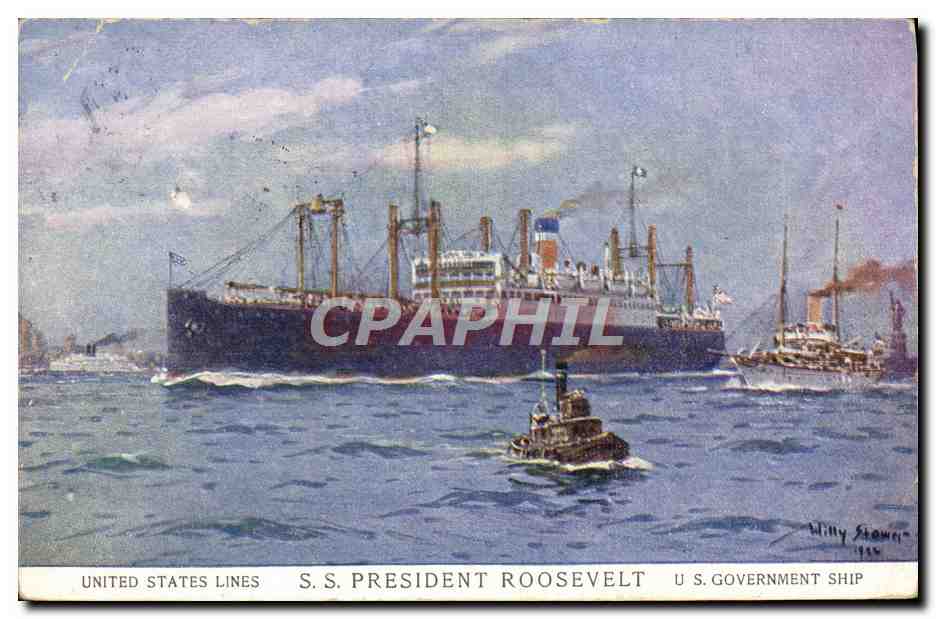 CPA Bateau Paquebot SS President Roosevelt 