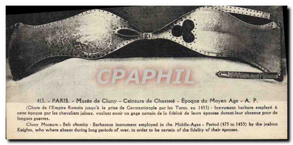 Paris - Musée de Cluny - Ceinture de Chasteté - Époque du Moyen Âge - A. P.