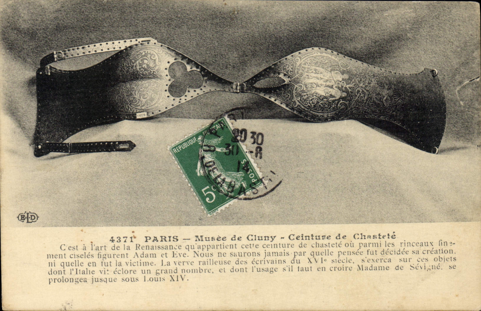 Parigi - Museo di Cluny - Cintura di Castità — Editore BPD, n° 4371