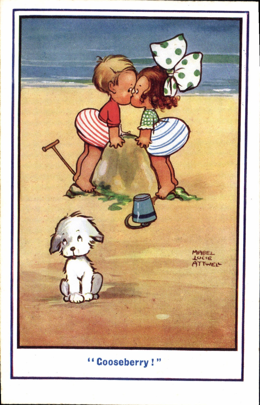 CPA Fantaisie Illustrateur Enfants chien Mabel Lucie Attwel