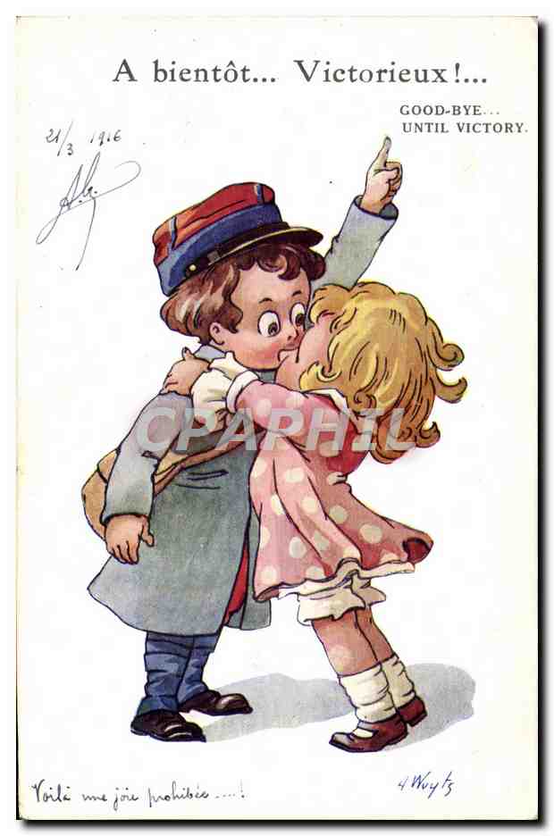 CPA Fantaisie Illustrateur Enfants Militaria