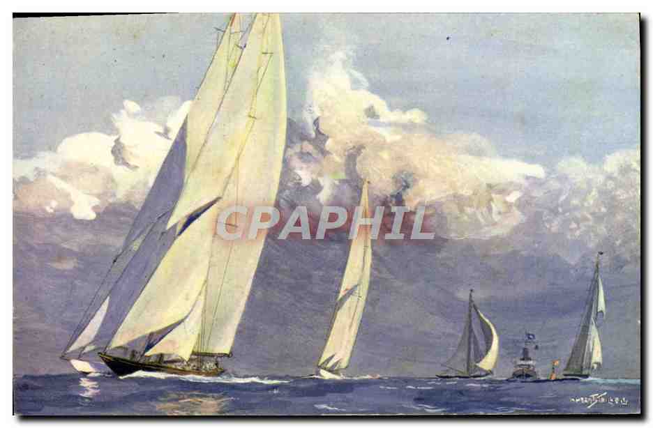 CPA Bateau Voilier Yachts a voile de grande serie en course Sebille 