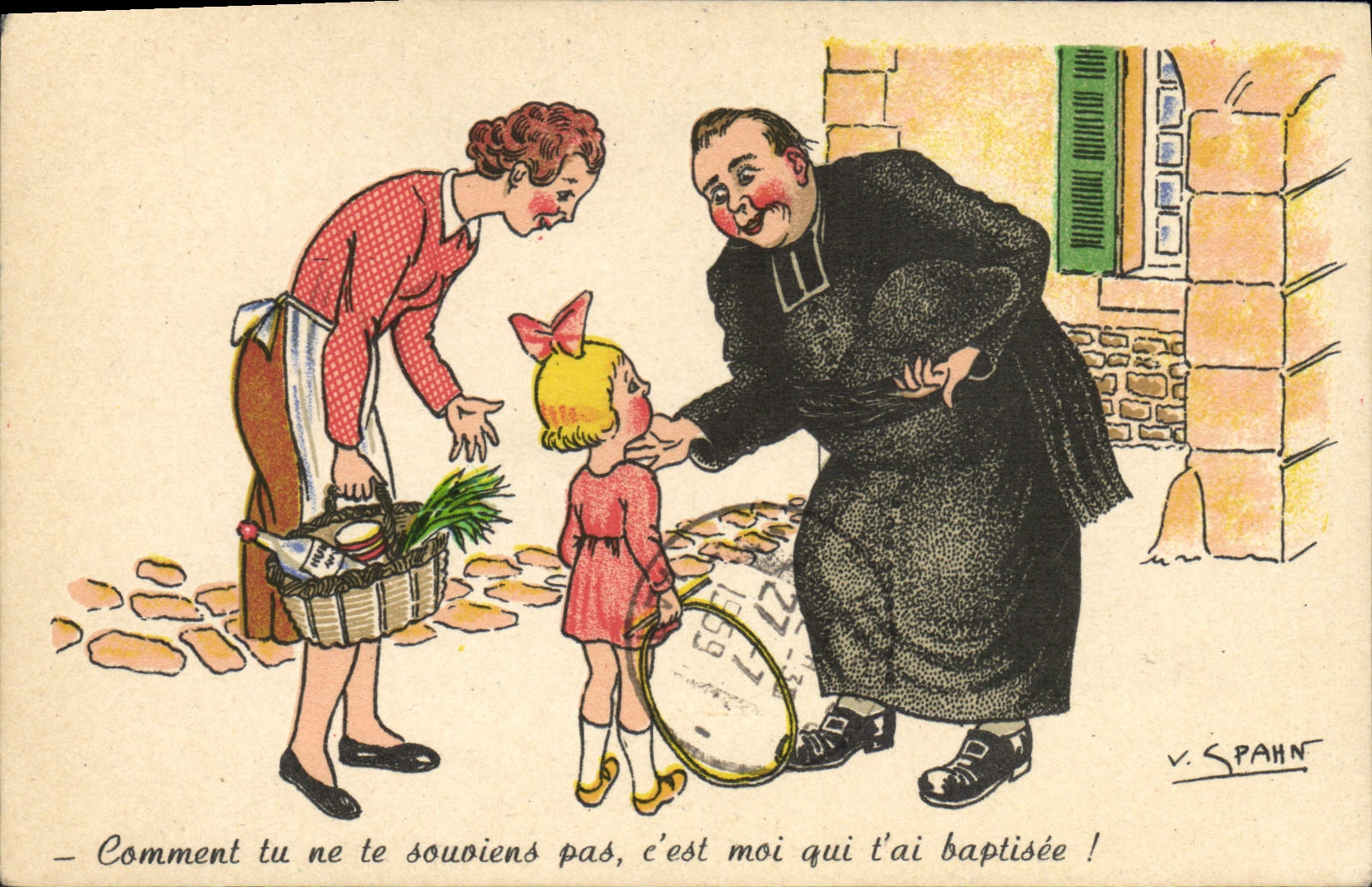 CPA Illustrateur Spahn Pretre