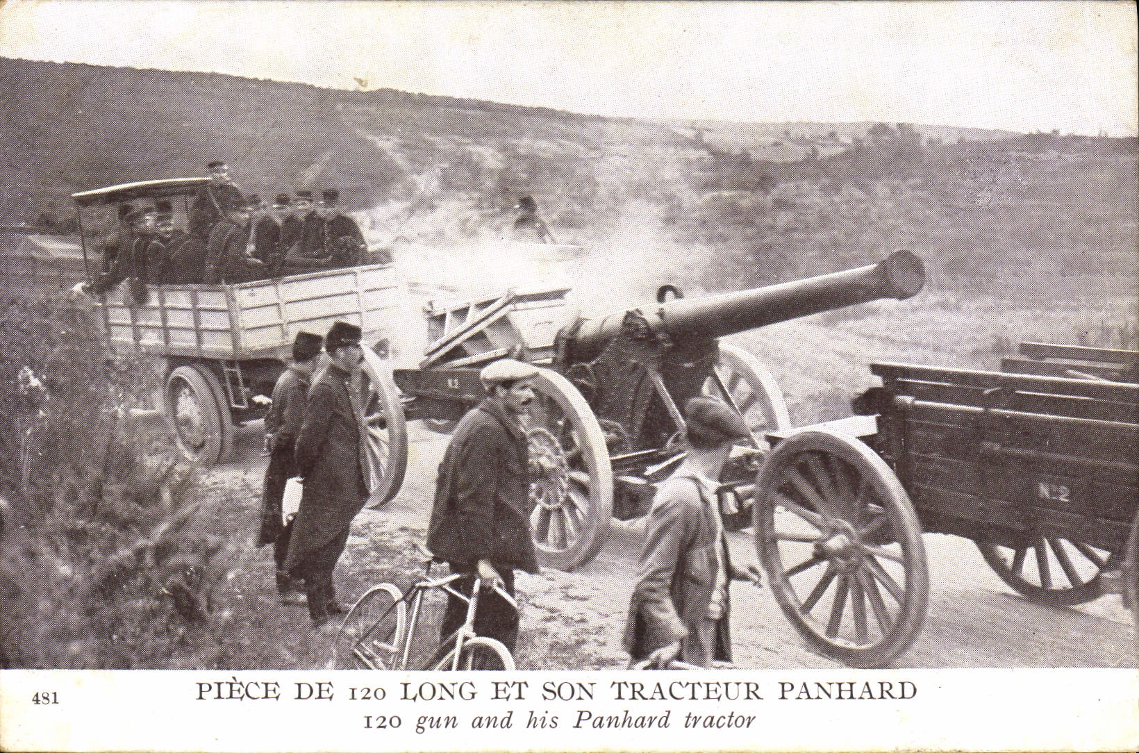 Pièce de 120 Long et son tracteur Panhard — N°481