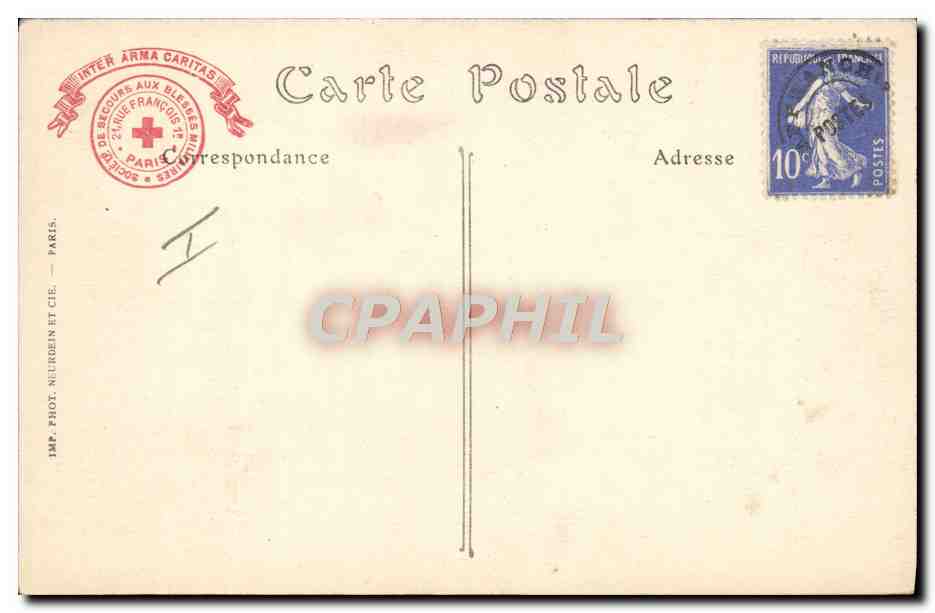 CPA Militaria Canon Notre 75 en action — Rückseite