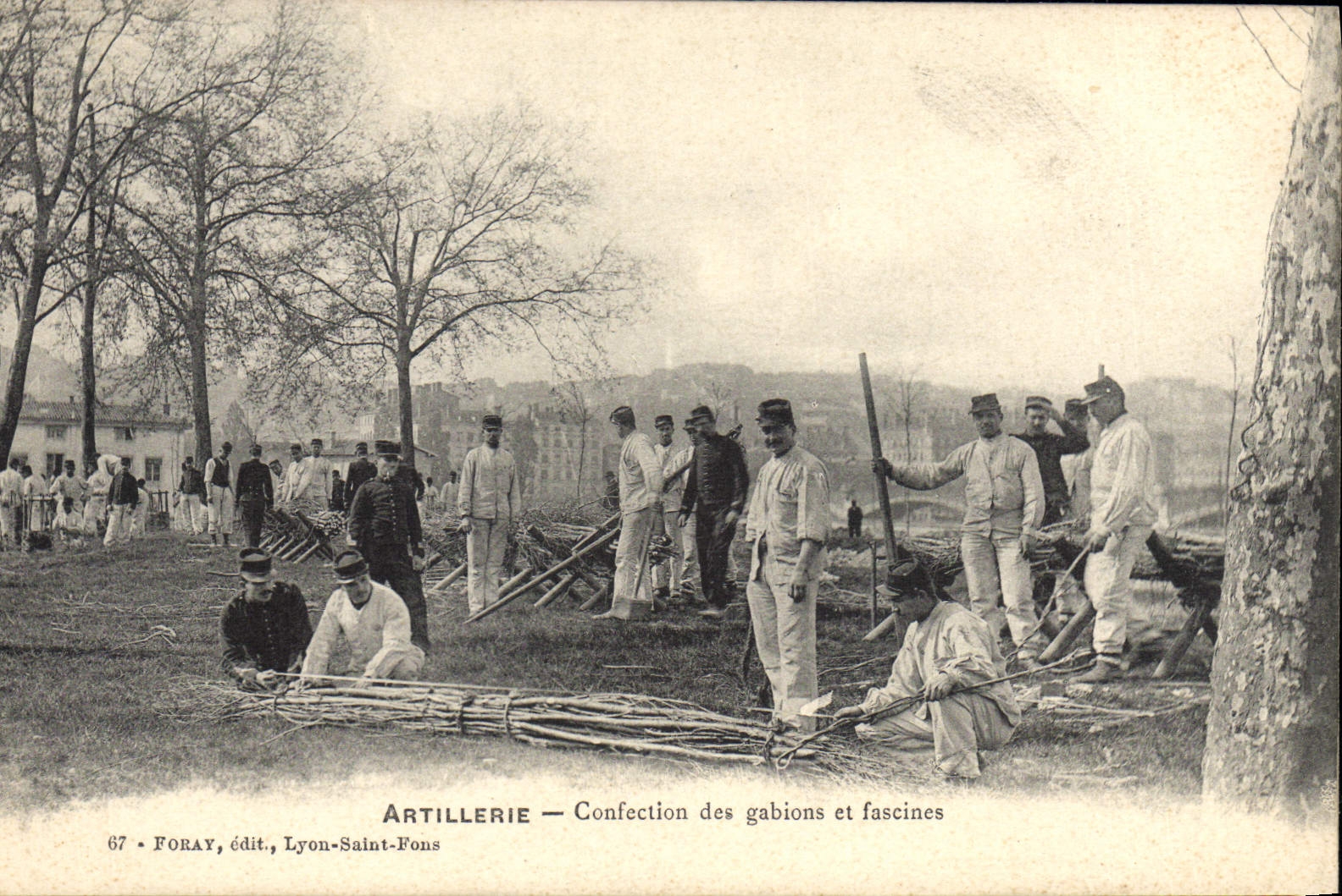Artillería — Fabricación de gabiones y fardos — Foray, editor, Lyon-Saint-Fons