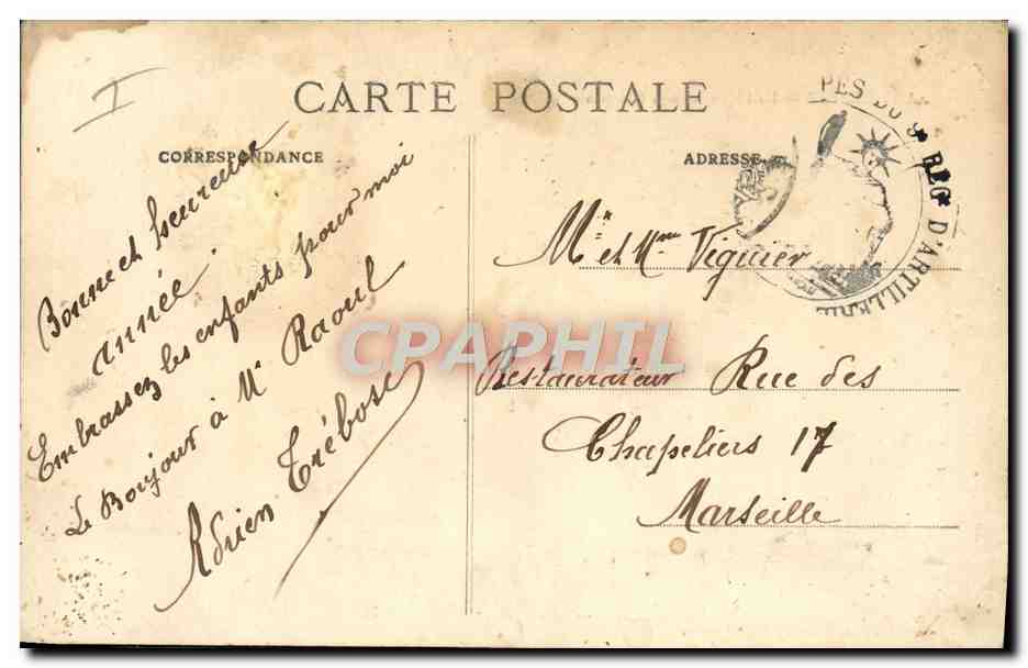 CPA Militaria Artillerie La piece et son caisson — Rückseite