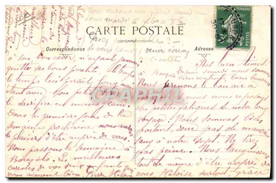 Attelage de Char en Auvergne — Pierre Couzotel & Mlle. — L'Hirondelle, Paris — Achterkant