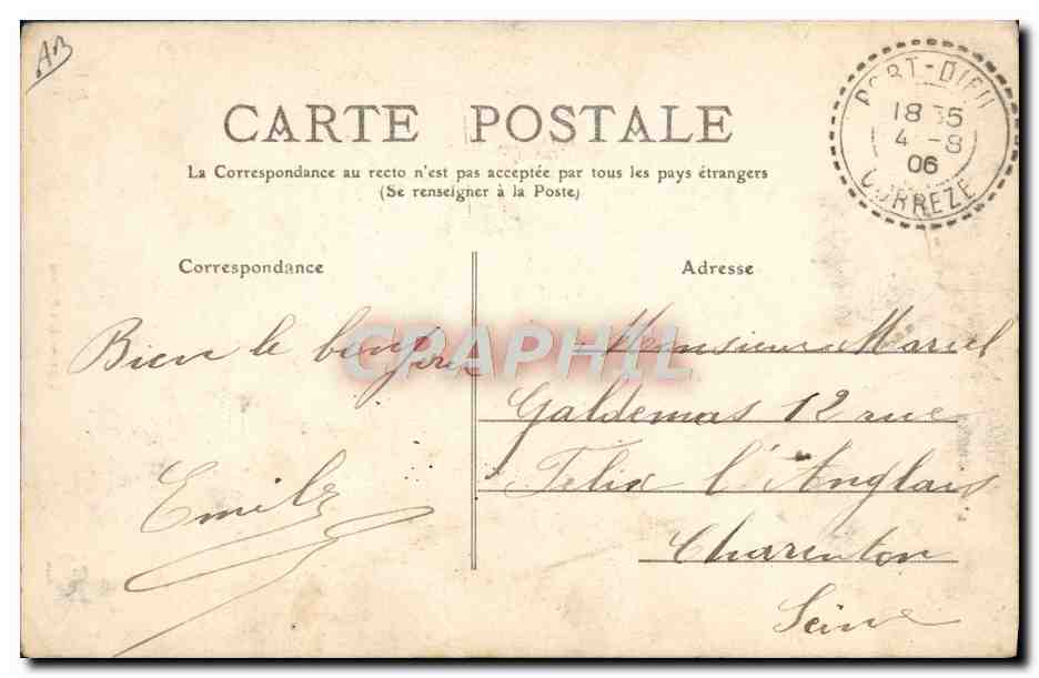 L'Auvergne — Un Pâtre — M.T. I.L. n°301 — Verso