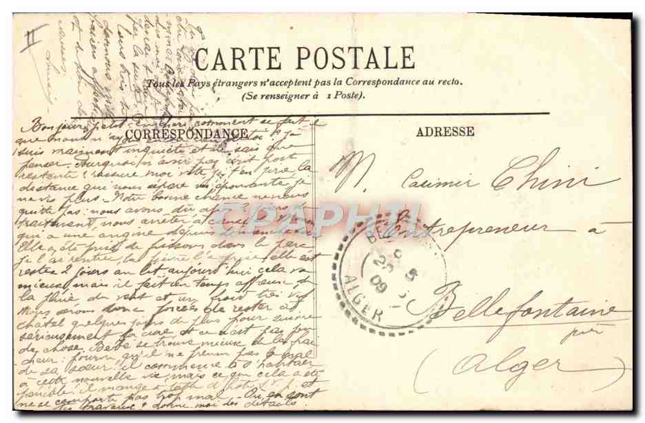 CPA Types d'Auvergne La bourree — Verso
