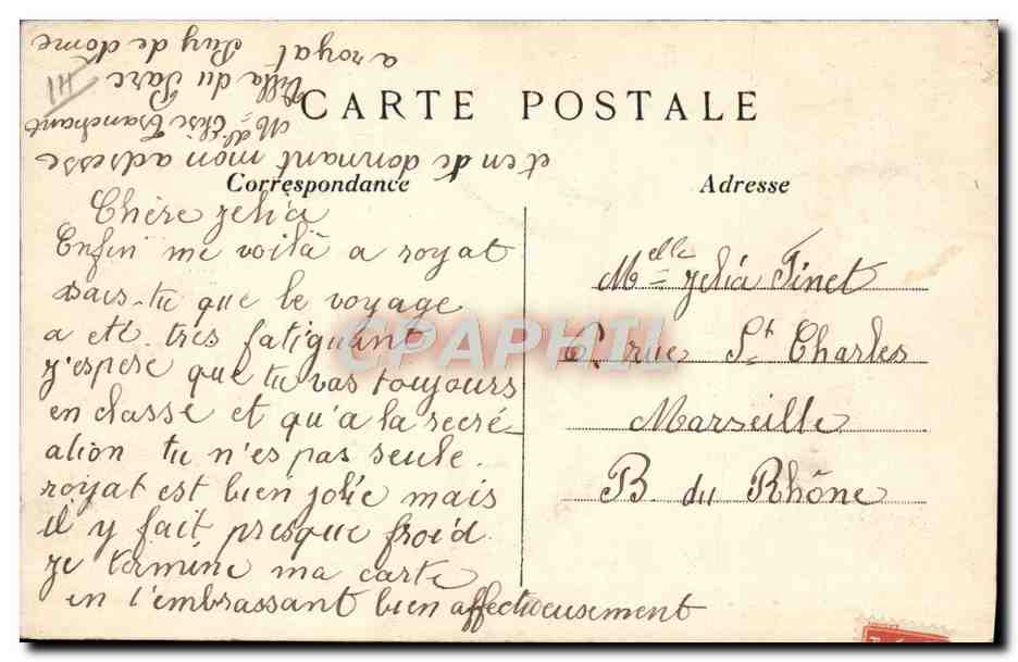 CPA Folklore Auvergne la bourre — Verso