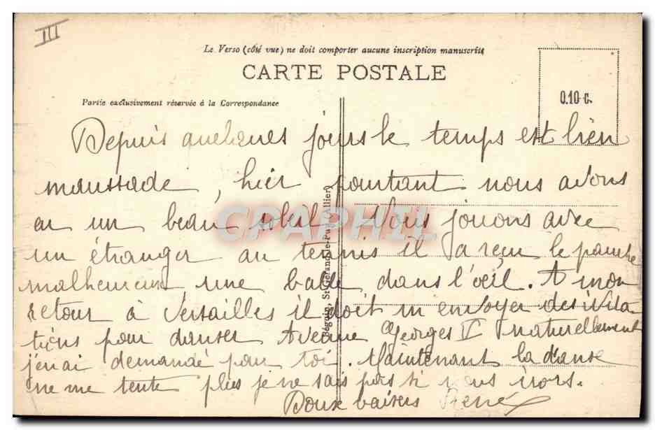 CPA Folklore Auvergne La demande en mariage  — Verso
