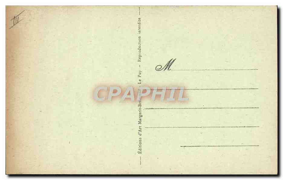 CPA Folklore Une paysanne du Cantal — Verso