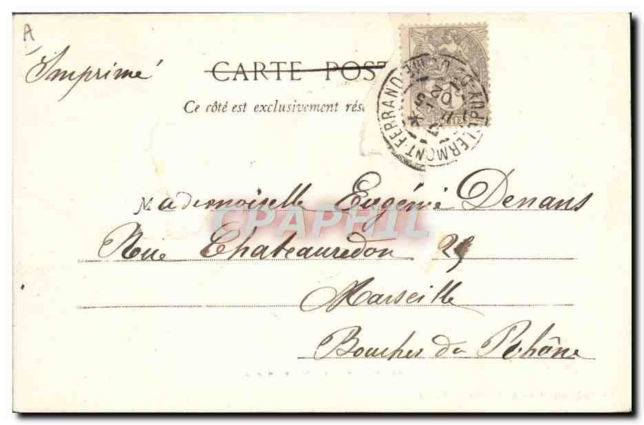 CPA Folklore Auvergne La Montagnarde  — Verso