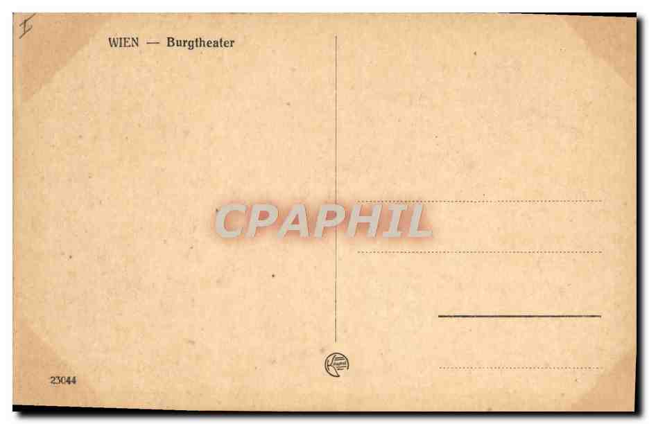 Vienne — Burgtheater — CPAPHIL 23044 — Verso