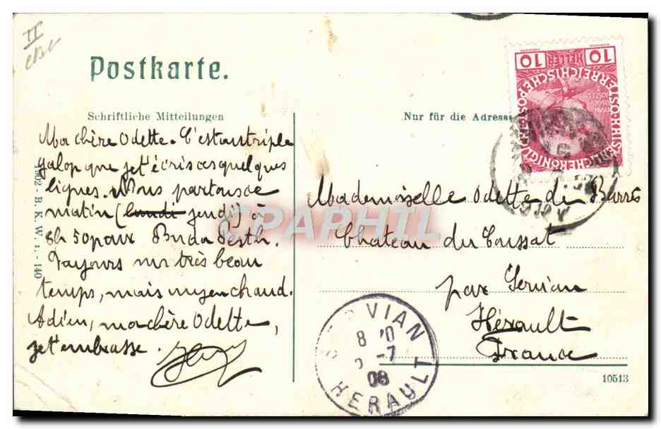 CPA Theatre Wien Hofburgtheater — Verso