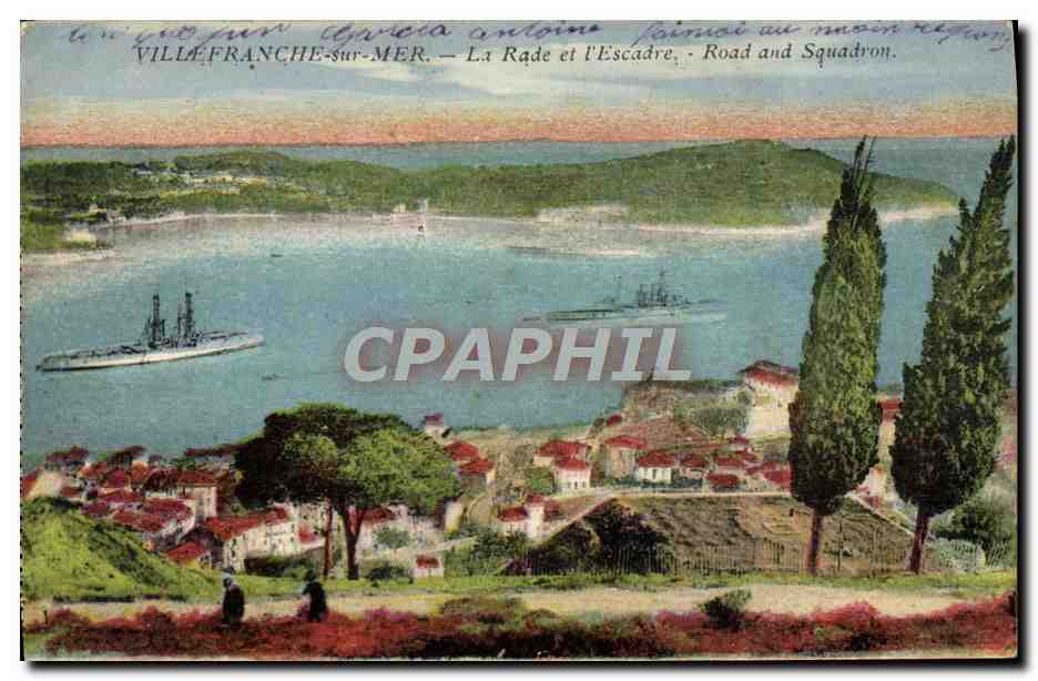CPA Villefranche sur mer La rade et l'escadre Bateaux