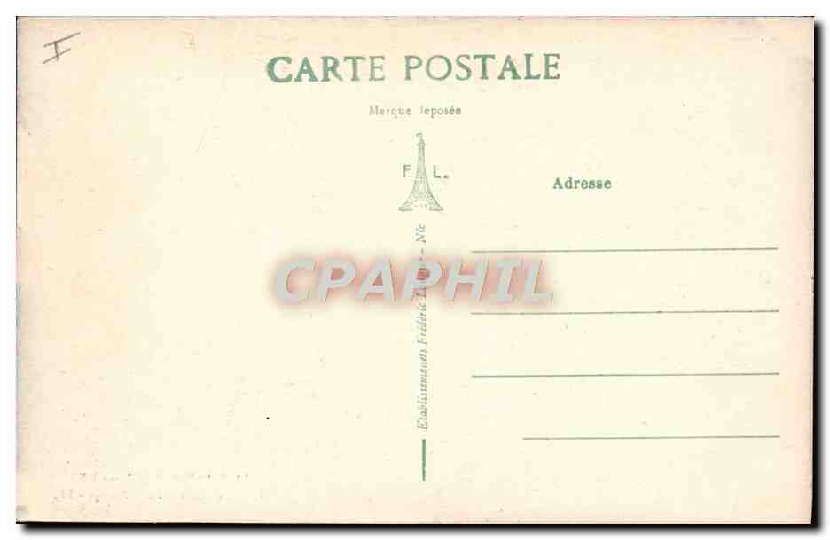 Villefranche-sur-Mer — Dunkler Gang — F.L. n°51 — Rückseite