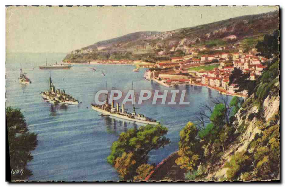 Villefranche-sur-Mer — La rade et la ville vues de la Corniche — Éditions La Douce France