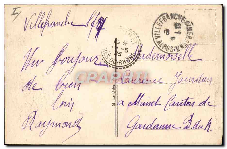 Villefranche-sur-Mer — Un coin de la Rade — Côte d'Azur, n°15 — Reverso
