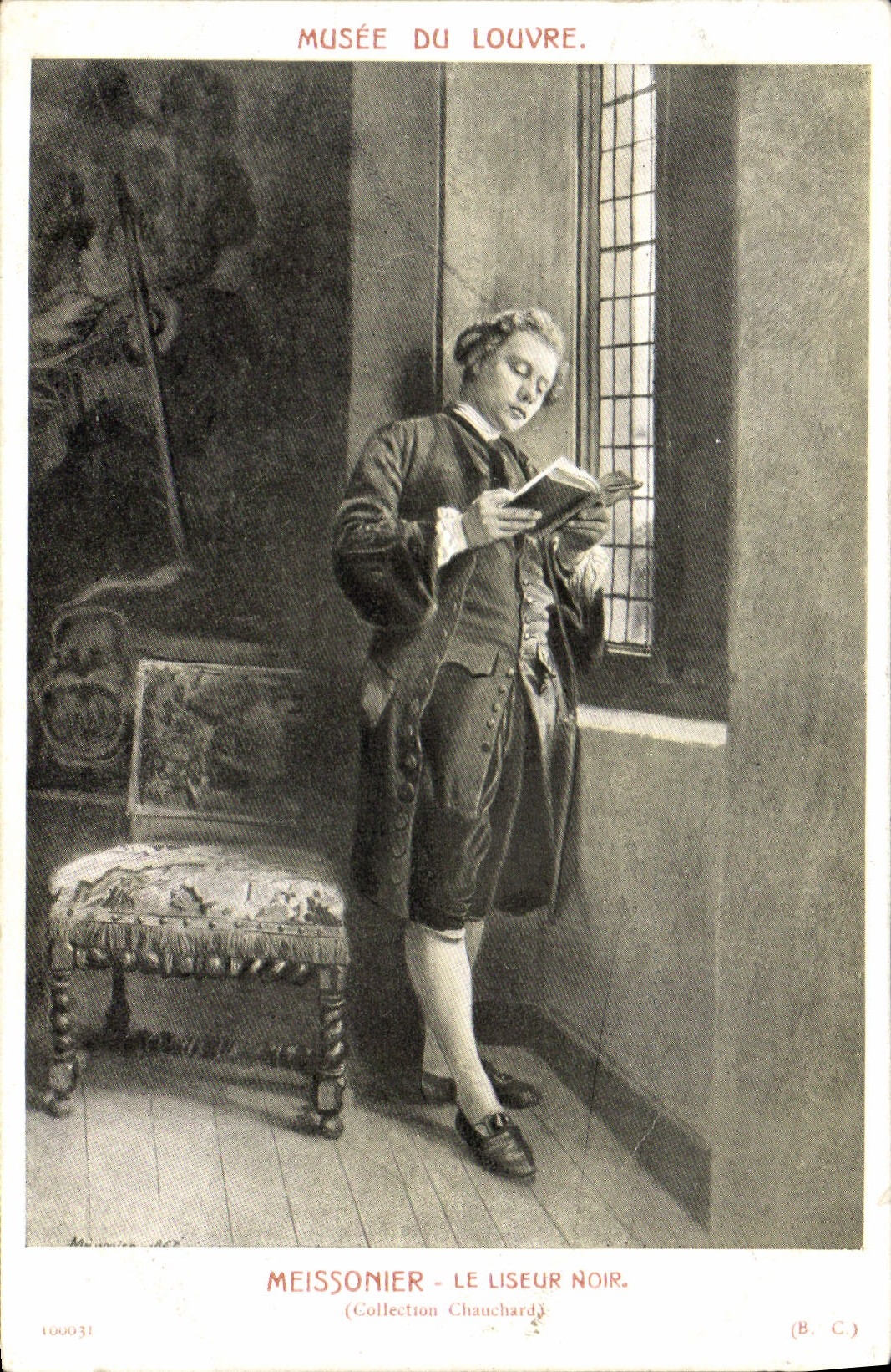 CPA Paris Musee du Louvre Meissonnier Le liseur noir 