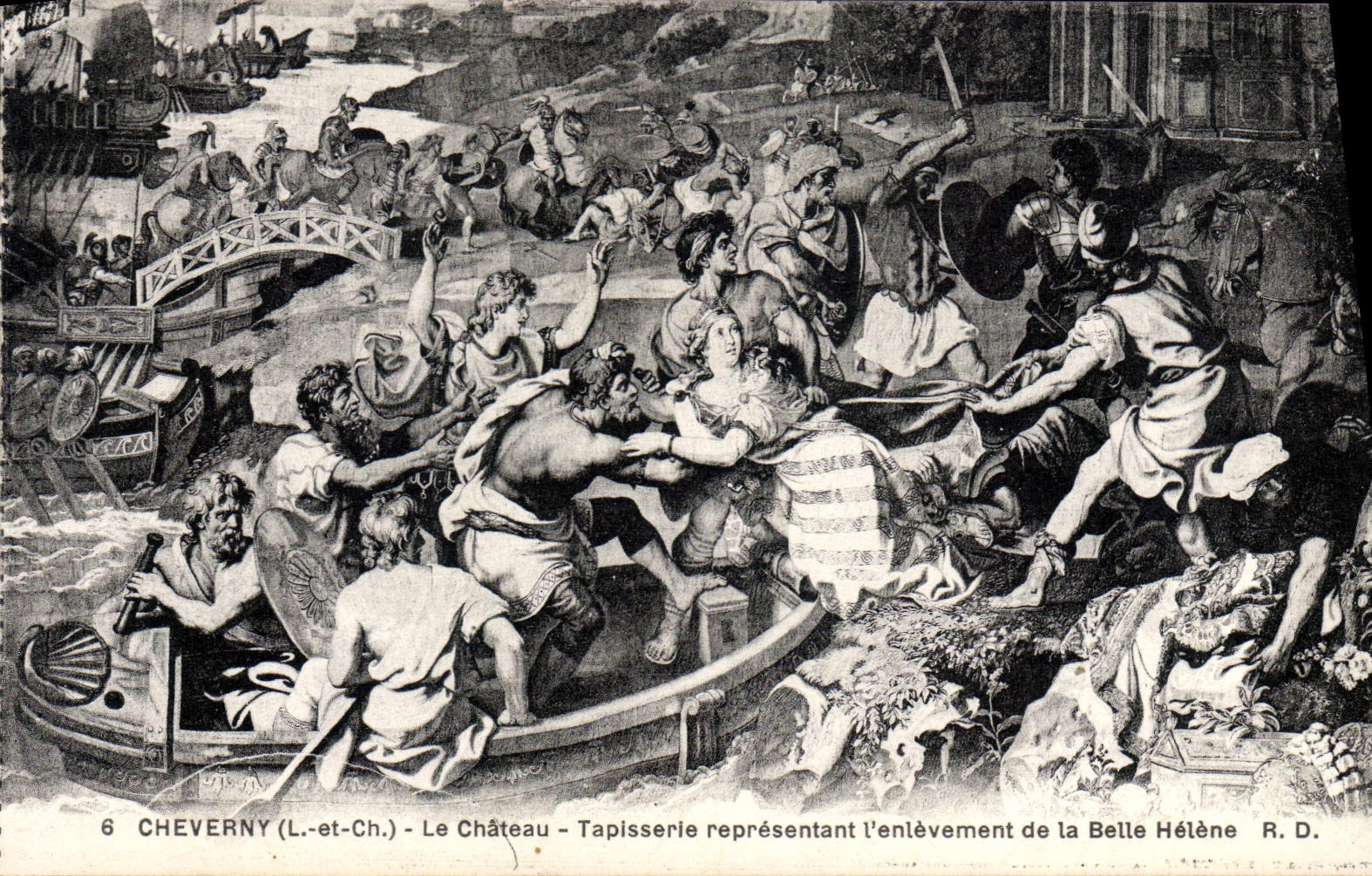 Cheverny (Loir-et-Cher) — Le Château — Tapisserie représentant l'enlèvement de la Belle Hélène — R.D.