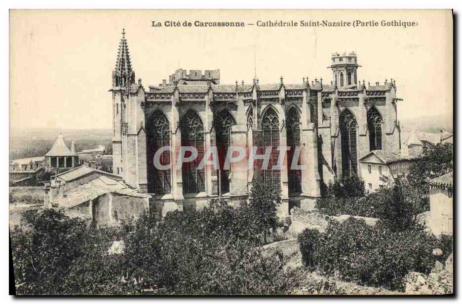 CPA La cite de Carcassonne Cathedrale Saint Nazaire 