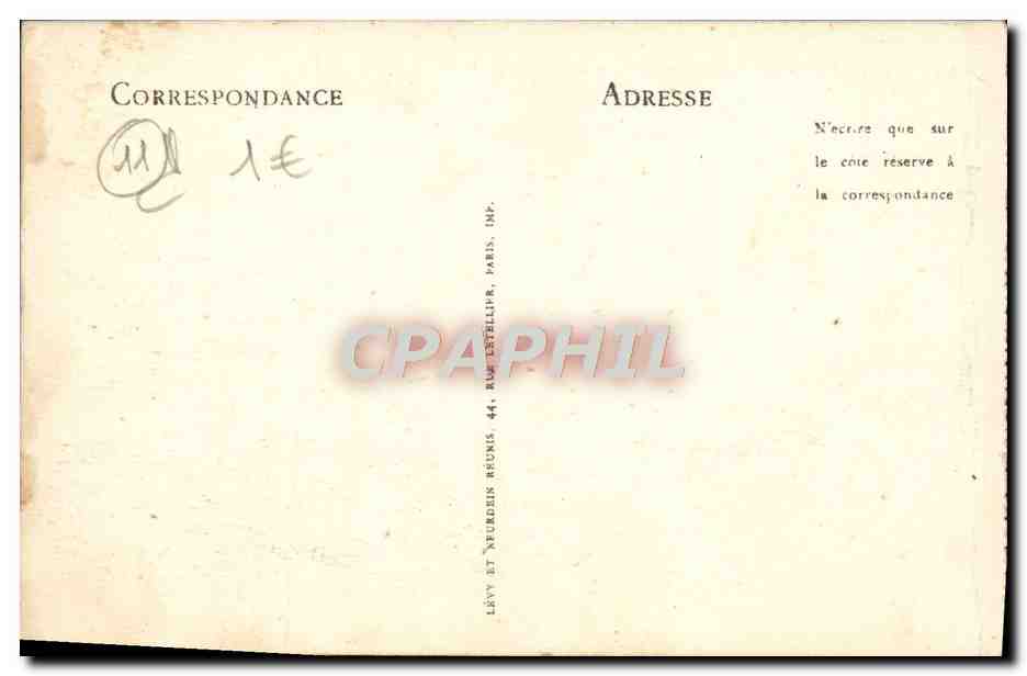 CPA Carcassonne Les Hautes lices — Verso