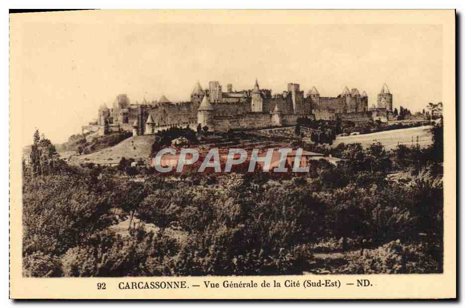 CPA Carcassonne Vue Generale De La Cite