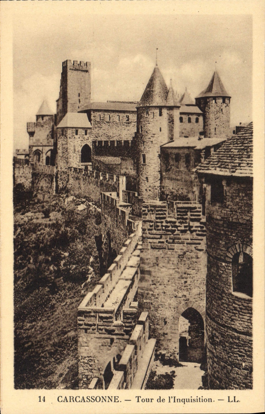 CPA Carcassonne Tour De I'Inquisition