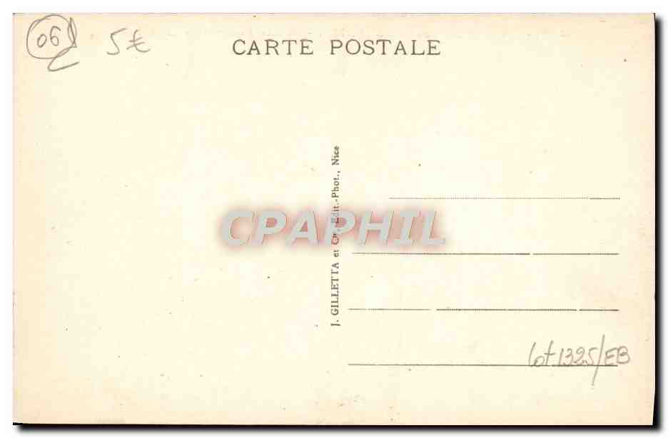 CPA Beaulieu Sur Mer Pointe Fourmie et jardins — Rückseite