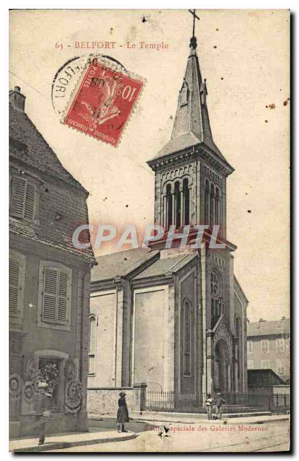 CPA Religion prostestante Belfort Temple protestant
