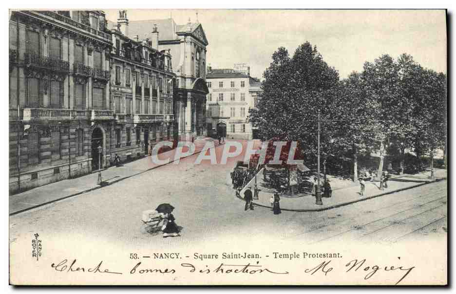 CPA Religion prostestante Nancy Square Saint Jean Temple protestant