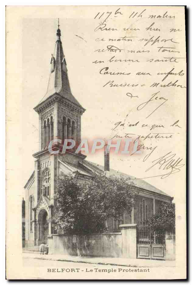 CPA Religion prostestante Belfort Temple protestant