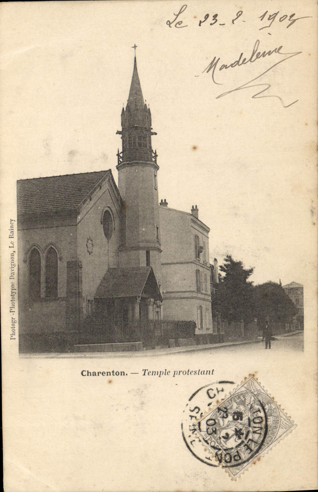 CPA Religion prostestante Charenton Temple protestant