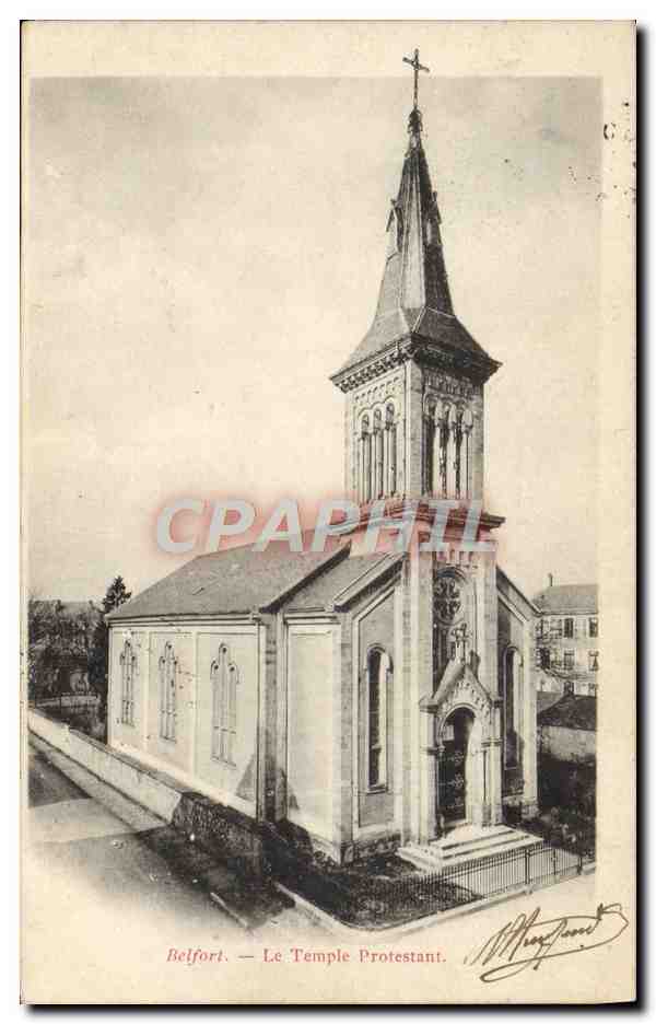 CPA Religion prostestante Belfort Temple protestant