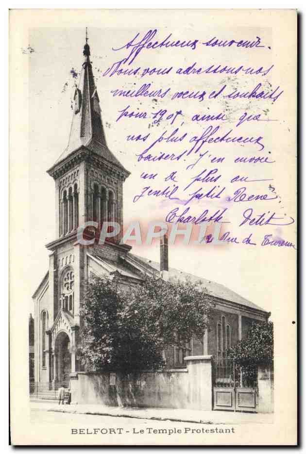 CPA Religion prostestante Belfort Temple protestant
