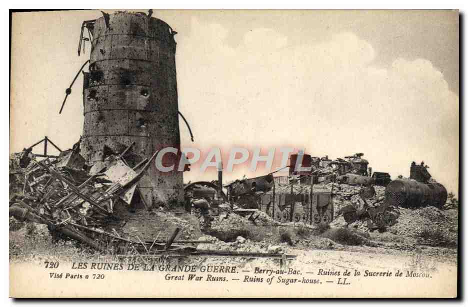 CPA Ruines de la Sucrerie de Moscou Berry au Bac 
