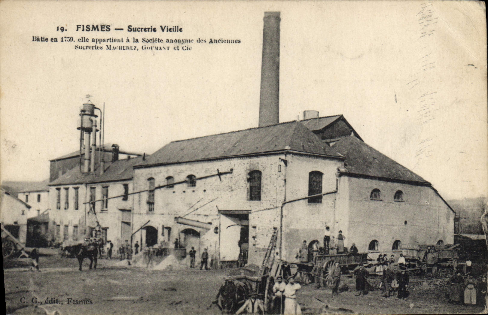CPA Sucrerie Vieille Fismes 