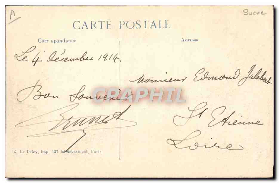 CPA Sucrerie detruite Sermaize Militaria — Rückseite