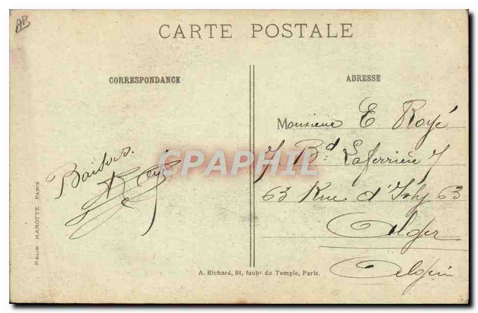CPA Ruines de la Sucrerie Biaches Militaria  — Rückseite