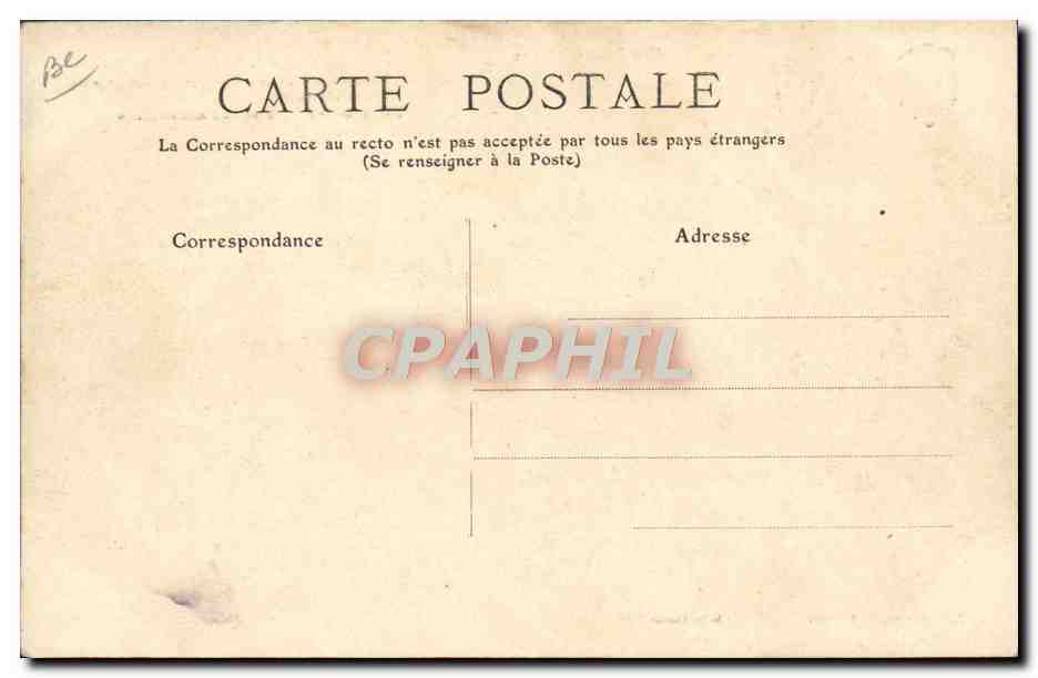 CPA Train Locomotive Machine tender avec fourgon a bagages de la Cie de L'etat — Rückseite
